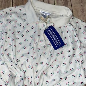 🦋Steppingstones Heart ❤️ Print Vintage Polo, Size M